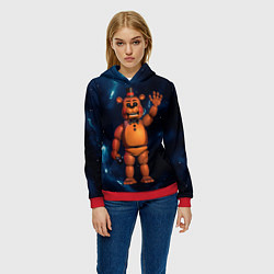 Толстовка-худи женская Five Nights At Freddys, цвет: 3D-красный — фото 2