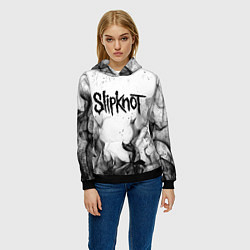 Толстовка-худи женская SLIPKNOT, цвет: 3D-черный — фото 2
