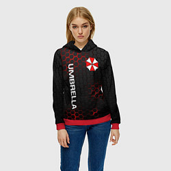 Толстовка-худи женская UMBRELLA CORP, цвет: 3D-красный — фото 2
