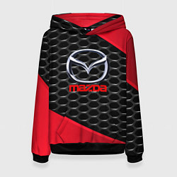 Толстовка-худи женская MAZDA, цвет: 3D-черный