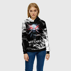 Толстовка-худи женская ВЕДЬМАК, цвет: 3D-черный — фото 2