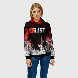 Толстовка-худи женская RUST, цвет: 3D-черный — фото 2