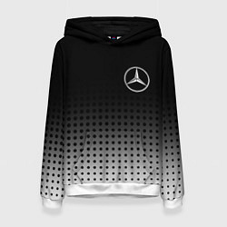 Толстовка-худи женская Mercedes-Benz, цвет: 3D-белый