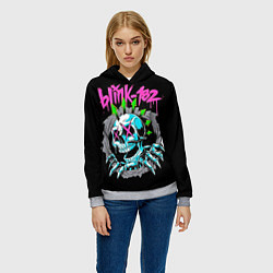Толстовка-худи женская Blink-182 8, цвет: 3D-меланж — фото 2