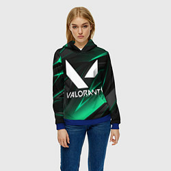 Толстовка-худи женская VALORANT, цвет: 3D-синий — фото 2