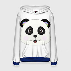 Толстовка-худи женская Panda, цвет: 3D-синий