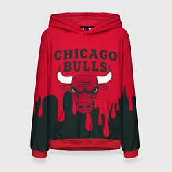 Толстовка-худи женская Chicago Bulls, цвет: 3D-красный
