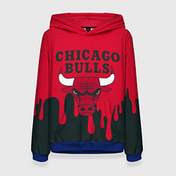 Толстовка-худи женская Chicago Bulls, цвет: 3D-синий
