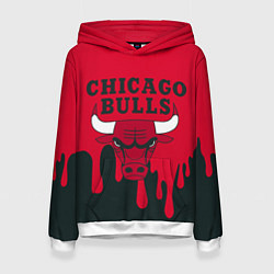 Толстовка-худи женская Chicago Bulls, цвет: 3D-белый