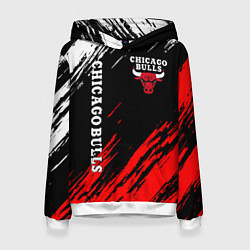 Толстовка-худи женская CHICAGO BULLS, цвет: 3D-белый