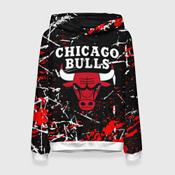 Толстовка-худи женская CHICAGO BULLS, цвет: 3D-белый