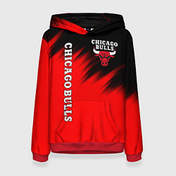 Толстовка-худи женская CHICAGO BULLS, цвет: 3D-красный