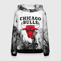 Толстовка-худи женская CHICAGO BULLS, цвет: 3D-черный