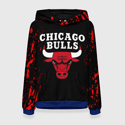 Толстовка-худи женская CHICAGO BULLS, цвет: 3D-синий