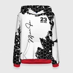Толстовка-худи женская Michael Jordan 23, цвет: 3D-красный