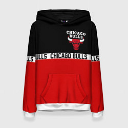 Толстовка-худи женская CHICAGO BULLS, цвет: 3D-белый