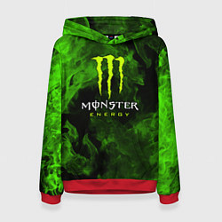Толстовка-худи женская MONSTER ENERGY, цвет: 3D-красный