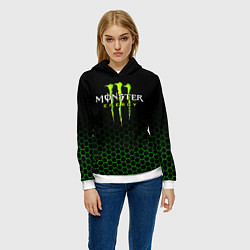 Толстовка-худи женская MONSTER ENERGY, цвет: 3D-белый — фото 2