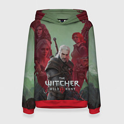 Толстовка-худи женская The Witcher 5-летие, цвет: 3D-красный