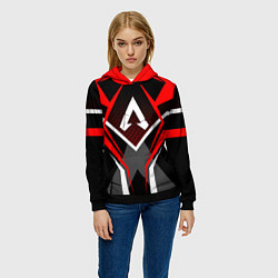 Толстовка-худи женская APEX, цвет: 3D-черный — фото 2