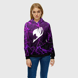 Толстовка-худи женская Fairy Tail, цвет: 3D-черный — фото 2