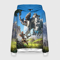 Толстовка-худи женская HORIZON ZERO DAWN, цвет: 3D-белый