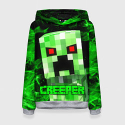 Толстовка-худи женская MINECRAFT CREEPER, цвет: 3D-меланж