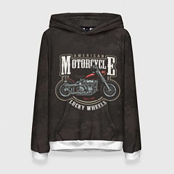 Толстовка-худи женская American Motorcycle Z, цвет: 3D-белый