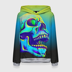 Женская толстовка Neon skull