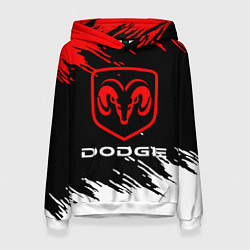 Толстовка-худи женская DODGE, цвет: 3D-белый