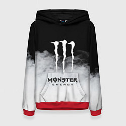 Толстовка-худи женская MONSTER ENERGY BLACK, цвет: 3D-красный