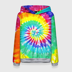 Толстовка-худи женская TIE-DYE СТЕНА, цвет: 3D-меланж