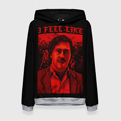 Толстовка-худи женская I feel Like Escobar, цвет: 3D-меланж