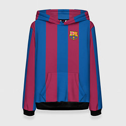 Толстовка-худи женская FC Barcelona 2021, цвет: 3D-черный