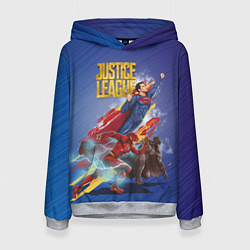 Толстовка-худи женская Justice League, цвет: 3D-меланж