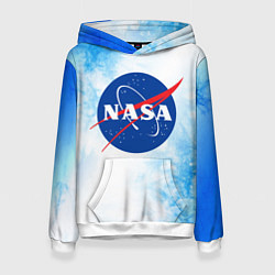 Толстовка-худи женская NASA НАСА, цвет: 3D-белый