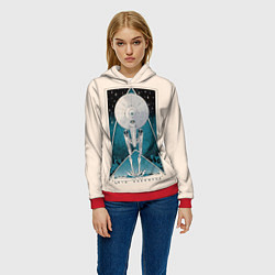 Толстовка-худи женская Star Trek, цвет: 3D-красный — фото 2