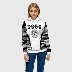 Толстовка-худи женская СССР, цвет: 3D-белый — фото 2