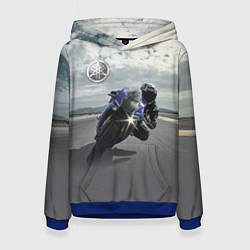 Толстовка-худи женская Yamaha, цвет: 3D-синий