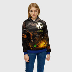 Толстовка-худи женская Stalker 2, цвет: 3D-синий — фото 2