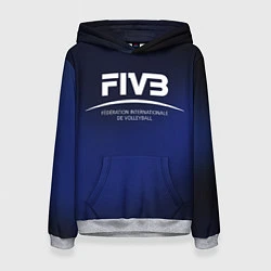 Толстовка-худи женская FIVB Volleyball, цвет: 3D-меланж