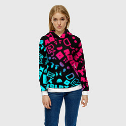 Толстовка-худи женская Roblox, цвет: 3D-белый — фото 2