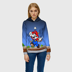 Толстовка-худи женская Mario, цвет: 3D-меланж — фото 2