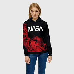 Толстовка-худи женская NASA НАСА, цвет: 3D-черный — фото 2