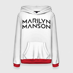 Толстовка-худи женская Marilyn Manson, цвет: 3D-красный