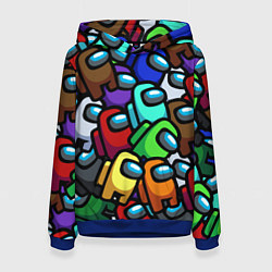 Толстовка-худи женская Among us, цвет: 3D-синий