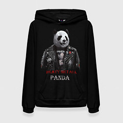 Толстовка-худи женская Metall Panda, цвет: 3D-черный