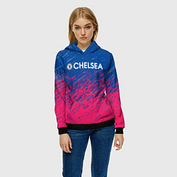 Толстовка-худи женская Chelsea Челси, цвет: 3D-черный — фото 2