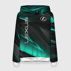 Толстовка-худи женская Lexus, цвет: 3D-белый