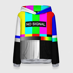 Толстовка-худи женская NO SIGNAL, цвет: 3D-меланж